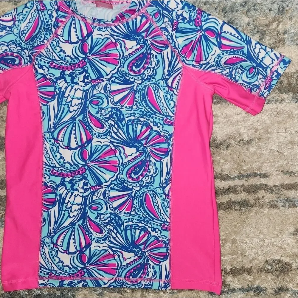 Lilly Pulitzer Swim Short Sleeve Top || Girls XL EUC